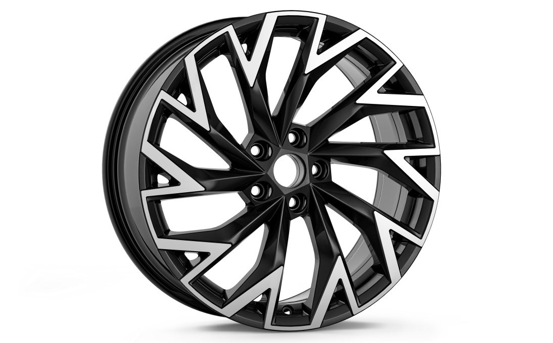 Leichtmetallfelge Helix schwarz-silber 8,0Jx19" ET 44