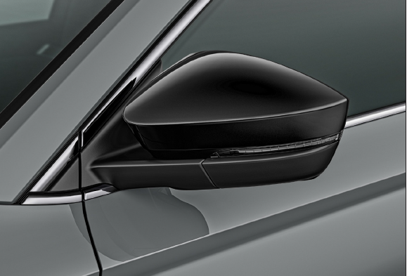 Spiegelkappen-Set, schwarz-metallic