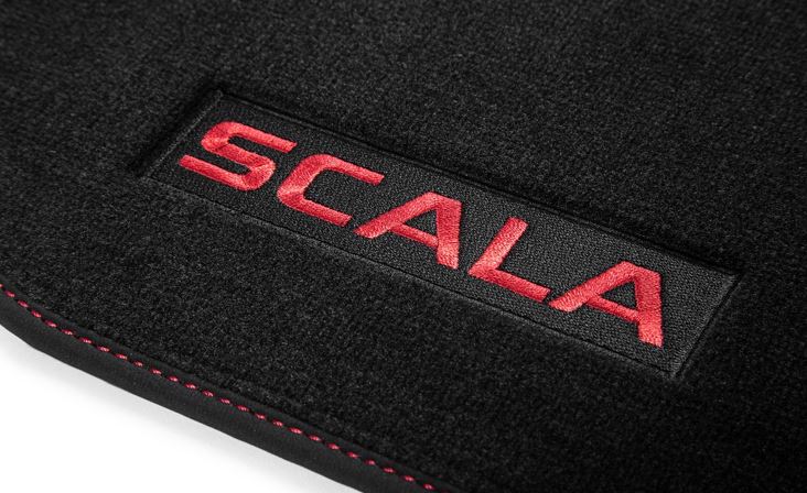 Textilfußmatten-Set Premium SCALA Rot
