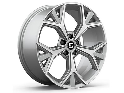 Leichtmetallfelge 19", ANETO Diamantbeschichtung Silber
